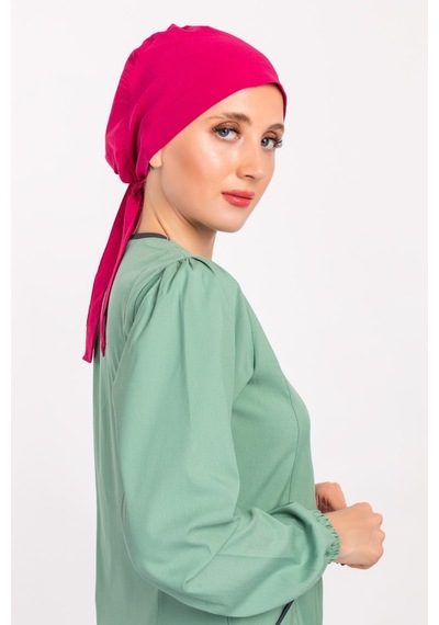 Likralı Tesettür Bonesi - Düz Vişne Vişneçürüğü