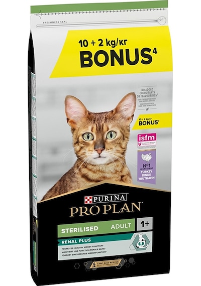 Purina Pro Plan Sterilised Hindi Etli Kısırlaştırılmış Yetişkin Kedi Maması 10 + 2 KG