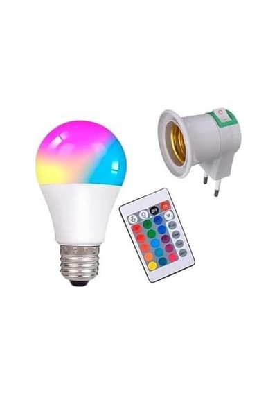 Prize Tak Çalıştır Kumandalı, 16 Farklı Işık Renkli, Çakar Modlu Akıllı Led Ampul Kaliteli Rgb Ampul