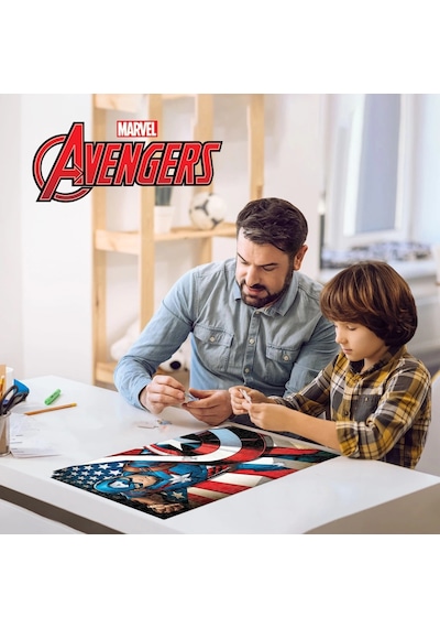 Mey İthalat Captain America 300 Parça Puzzle 35584 - Metal Kutu
