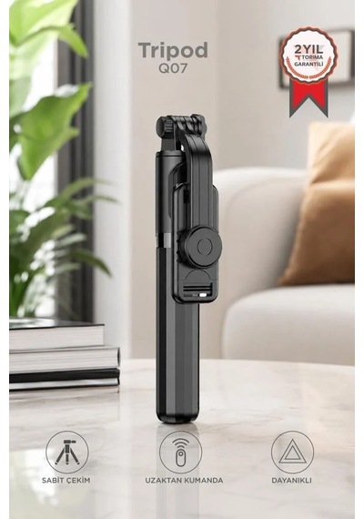 Özel Üretim Çek Cihazı Gezi Tripod Q07 Siyah