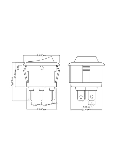 Ic-134-6 Yuvarlak Tekne Tipi Anahtar On-off-on 6p
