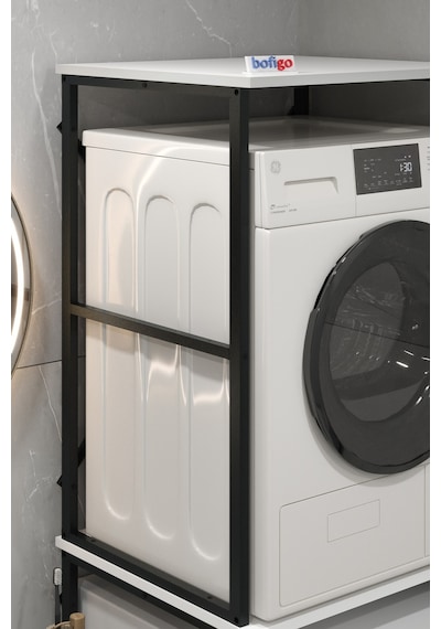 Çamaşır Makinesi Dolabı Kurutma Makinesi Dolabı Metal Banyo Dolabı Seda Beyaz Beyaz