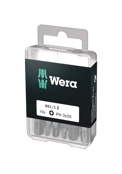 Wera Uç Çeşitleri, 851/1 Z Ph 3 Dıy, Ph 3 X 25 Mm Kutu Başına 10 Uç , 05072402001