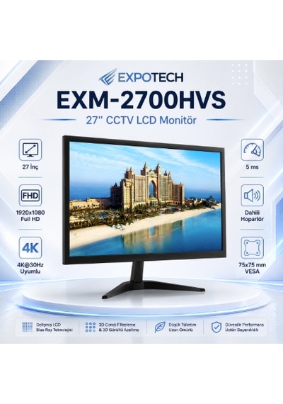 Expotech 27'' Monitör 4k 30hz Exm-2700hvs