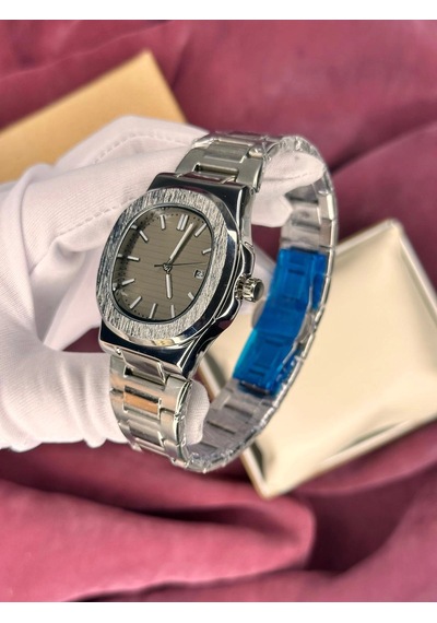 Patek Philippe Süt Kahvesi Kadran Erkek Kol Saati Gümüş