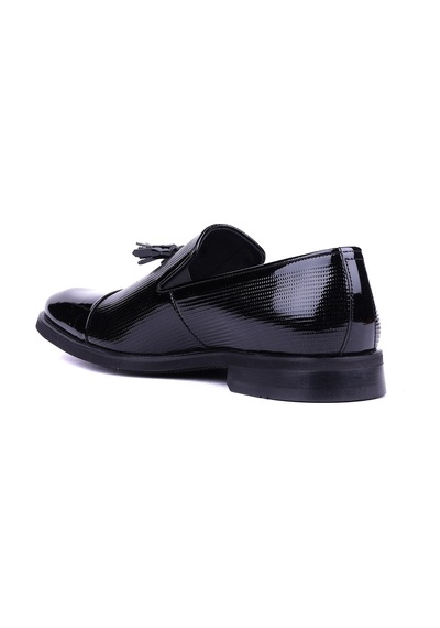 Shoetyle - Hakiki Rugan Deri Siyah Renk Klasik Erkek Ayakkabı - 900-4702-1474