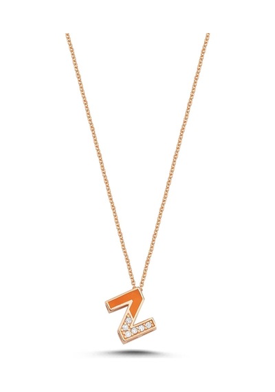 0,04 Karat Pırlantalı Z Harf Kolye