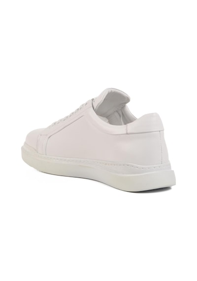 Ayakmod Premium 2040 M Beyaz Hakiki Deri Erkek Sneaker Beyaz