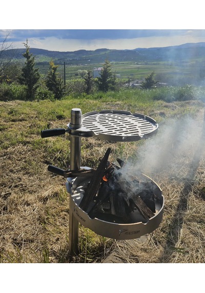 Bravon Outdoor Taşınabilir Kamp Mangalı , Paslanmaz Mangal , Ateş Çukuru,ayaklı