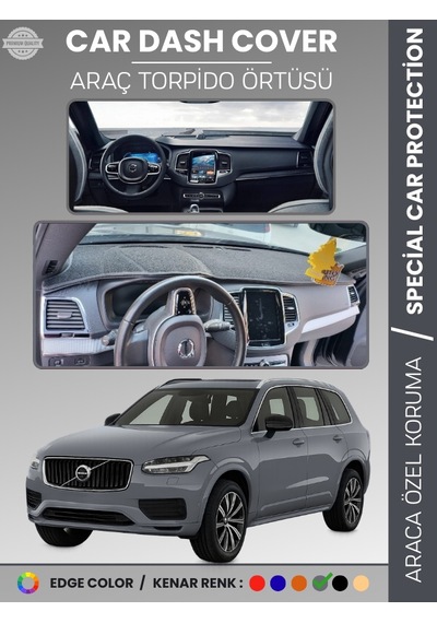 Volvo Xc90 Torpido Örtüsü 2015-2024 Torpido Örtüsü Panel Halısı Torpido Koruma Tam Uyum Uv Koruma - 592 Stiloto