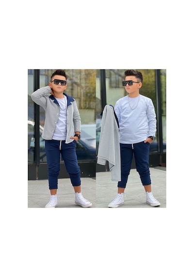 Azra Ceketli 3 Lu Takım Lacivert