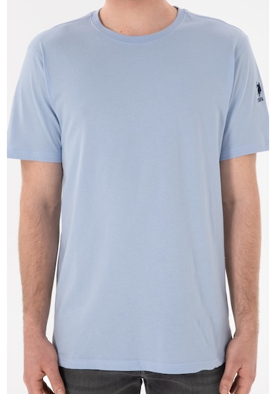 U.S. Polo Assn. Erkek Regular Fit Bisiklet Yaka Açık Mavi Basic Tişört 50305985-VR003