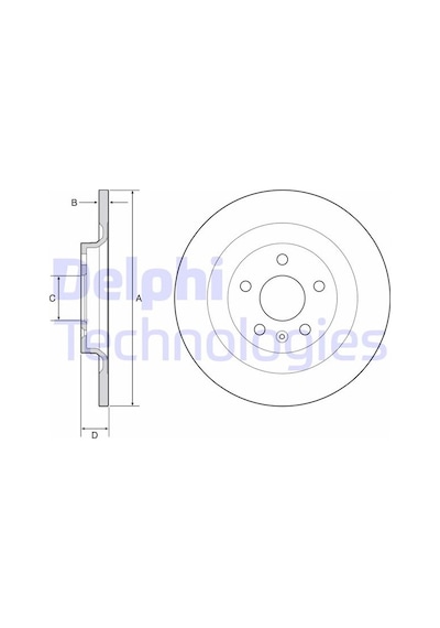 Delphı Arka Fren Diski Volvo Xc40 536 2017 2021 Cap 302x 5 Bıjon 16 İnç Bg4966c 31471477 32300123