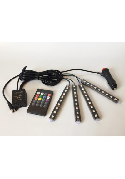 Atmosferik Aydınlatma Araç Içi Ayak Altı Led Müziğe Sese Duyarlı Kumandalı Rgb Aydınlatma Kaliteli