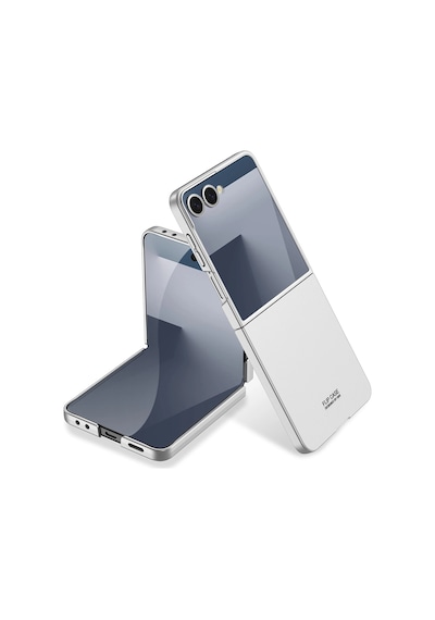 Samsung Uyumlu Galaxy Z Flip 7 Kılıf Zore Sert Kıpta Kapak Gümüş