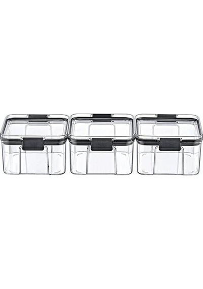 Saklama Kapları 3'lü Set Küçük 3 X 460ml Şeffaf
