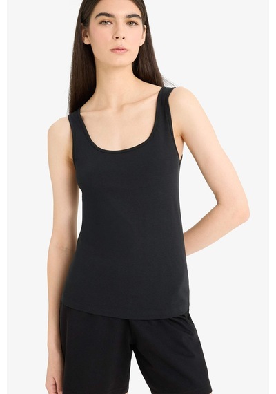 Defacto Regular Fit Pamuklu Atlet-fall İn Love R9041az25aubk81 Siyah