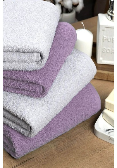4 Lü Banyo Havlusu Takımı Soft Büyük Havlulu Pamuklu Havlu Seti 90x150 Cm Beyaz 001