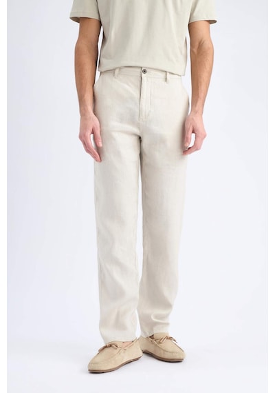DeFacto %100 Keten Relax Fit Rahat Kesim Düz Paça Yazlık Pantolon C1117AX25SPGR350 DeFacto %100 Keten Relax Fit Rahat Kesim Düz Paça Yazlık Pantolon C1117AX25SPGR350
