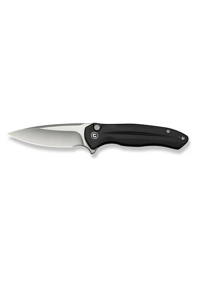 Civivi Button Lock Kitefin Black Aluminum Handle Satin Finished 14c28n Blade Kamp Çakı Siyah