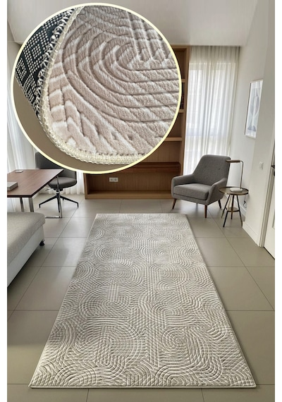 Lüle Halı Delüx Kaymaz Taban Halı Yolluk Gri Renk, Dlx7053 Vizon
