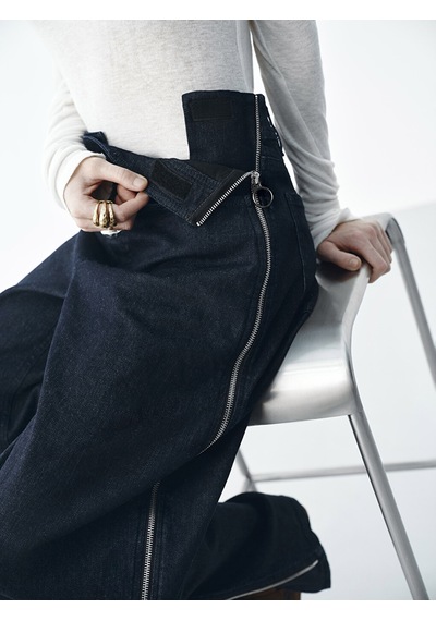 Lcw Limitless İndigo Kolay Giyilebilir Beli Fermuarlı Straight Fit Kadın Jean Pantolon