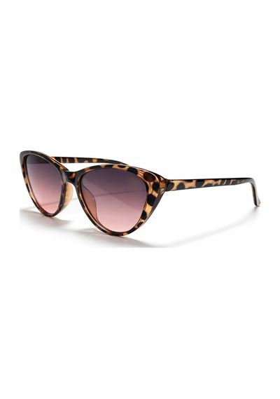 Adron Leopar Desen Pembe Cam Vintage Retro Kedi Güneş Gözlüğü