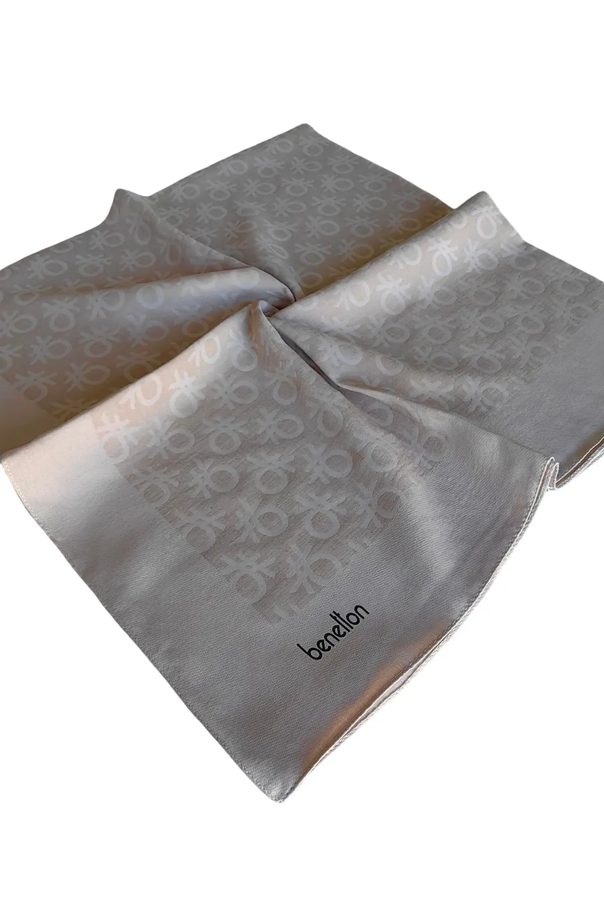 United Colors Of Benetton Benetton Elegante Monogram Eşarp 1024 Bej