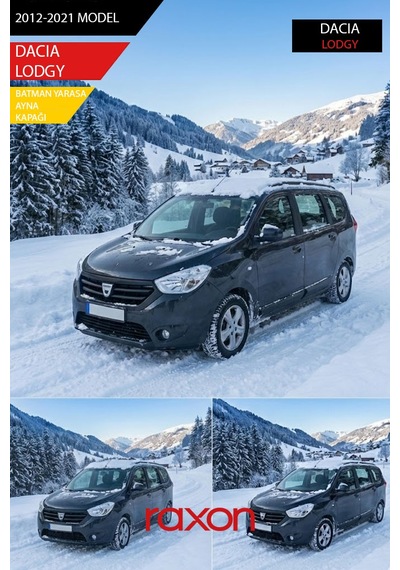 Dacıa Lodgy 2012-2021 Batman & Yarasa Ayna Kapağı Parlak Piano Black Sport