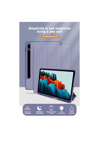 Samsung Galaxy Uyumlu Tab S10 Fe+ Plus 13.1inç Kılıf Kalem Bölmeli Smart Case X620 X626 Kapaklı Kılıf