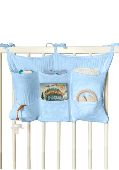 Bebek Beşik Yanı Organizer 6 Cepli Pratik Organizer Mavi