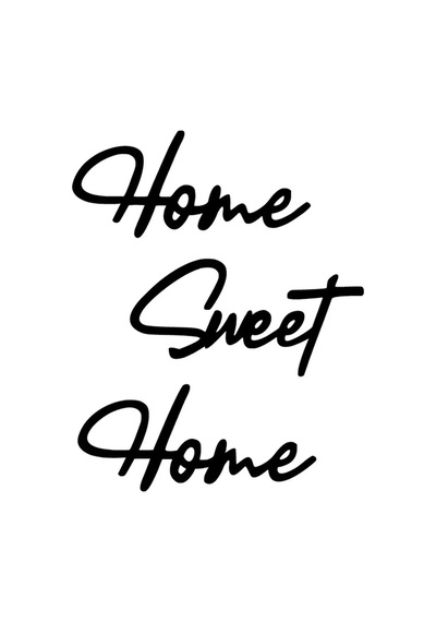 Home Sweet Home Sticker Duvar Dekor Sticker 40 X 48 Cm