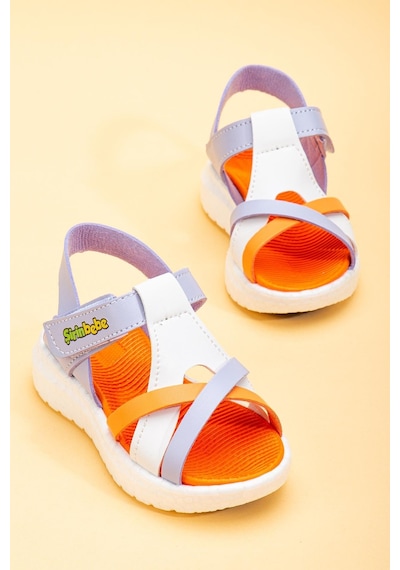 Şirinbebe Şiringenç Yüz Direkli Çapraz Bantlı Ortopedik Lila Kız Bebek Kız Çocuk Sandalet-3094-lila Lila