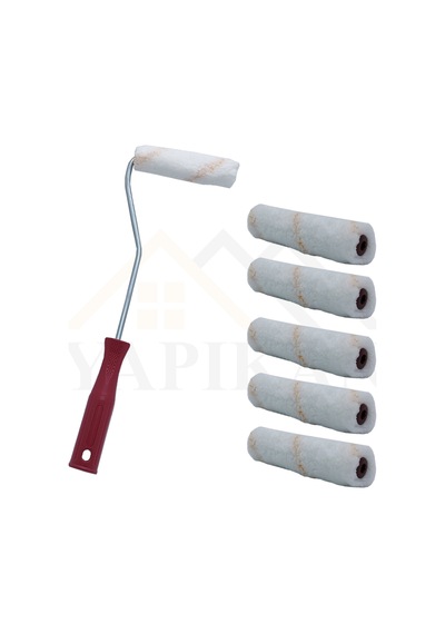 Yapıkanyapımarket Parmak Rulo Kalorifer Rulosu + 5 Adet Parmak Rulo Yedeği Yedek Yapıkan Set-008