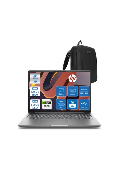 HP Zbook X G2i DN6B3EAF37 Ultra 9 386H 128 GB 512 GB SSD RTXPRO2000 16" Free Dos Dizüstü Bilgisayar + Çanta HP Zbook X G2i DN6B3EAF37 Ultra 9 386H 128 GB 512 GB SSD RTXPRO2000 16" Free Dos Dizüstü Bilgisayar + Çanta