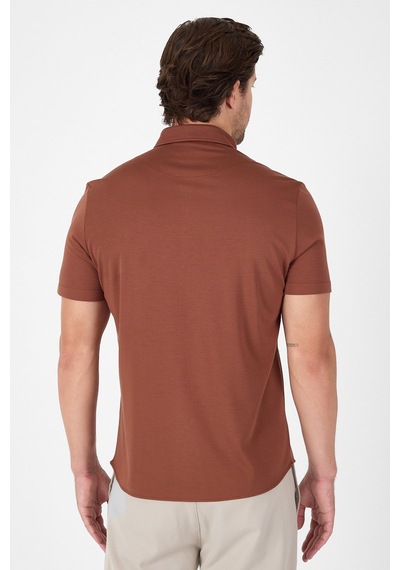 İmza Kiremit Kısa Kol Düğmeli Yaka Cepsiz Performans Ürün Slim Fit Gömlek 1004250256 Kiremit İmza Kiremit Kısa Kol Düğmeli Yaka Cepsiz Performans Ürün Slim Fit Gömlek 1004250256 Kiremit