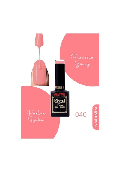 Adanil 15 ML Misyul Profesyonel Kalıcı Oje No:040