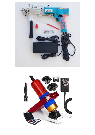 Ak-v Tufting Makinesi Mini Set Turkuaz Ak-v - Bordo Tıraş Makinesi