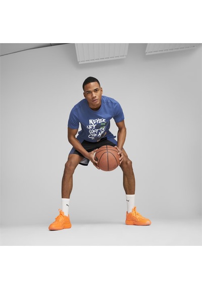 Puma 539247-01 Greatness Tee 1 Erkek Basketbol Spor Mavi Tişört Mavi