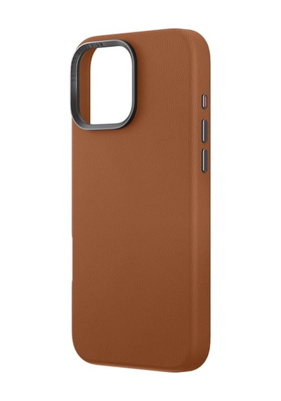 Apple Uyumlu iPhone   16 Pro Max Kılıf   Lyden Serisi Deri Kaplama Magsafe Özellikli Magclick Premium Kılıf   C