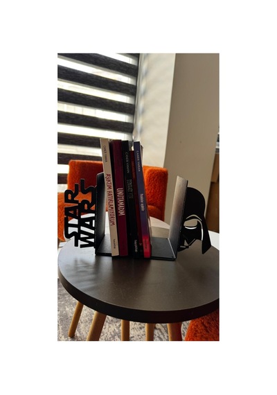 Dekoratif Metal Kitap Tutucu Star Wars Sıluet Kitaplık Organizer Destek