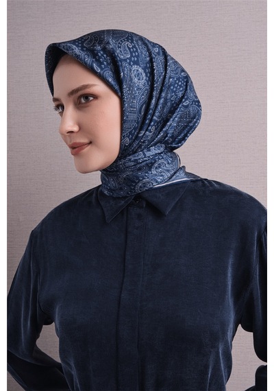 Armine İpek Eşarp 2027 Kış - 9631-84 Koyu Lacivert Sura