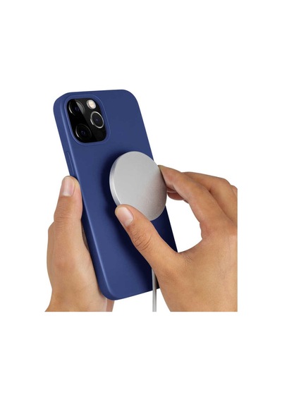 Apple iPhone Uyumlu 13 Pro Khl Silksafe Wireless Kılıf pembe Açık