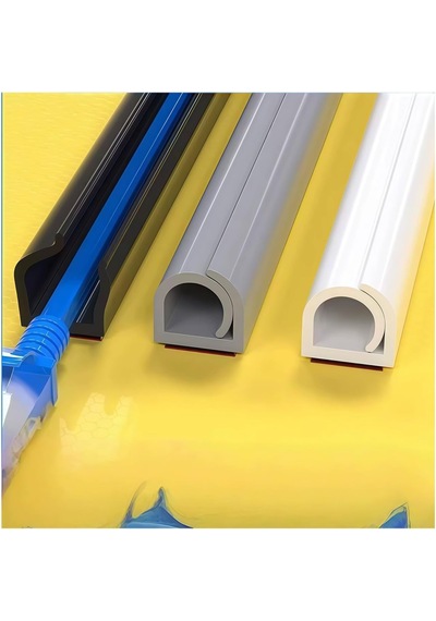 Esnek Kablo Kanalı Yapışkanlı, Gri, 10x10 Mm, 2 Metre, Gt-kk18