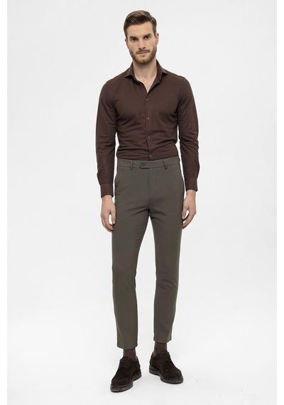 Antioch Erkek Aksesuar Detaylı Slim Fit Pantolon Haki