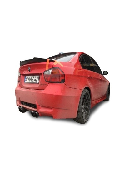 Blueoto Bmw E90 3 Serisi M4 2005-2012 Abs Plastik Yarasa Bagaj Üstü Spoyler Parlak Siyah Boyalı Spoiler