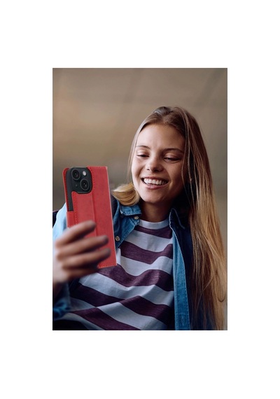 Apple Uyumlu   iPhone 15 Trend S Plus Kapaklı Kılıf - Lacivert