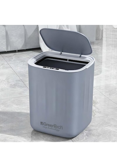 Ayrex Greentech Sensörlü 28 Litre Çöp Kovası Şarj Edilebilir Lityum Pilli / Gt-sc07 Gri Diğer