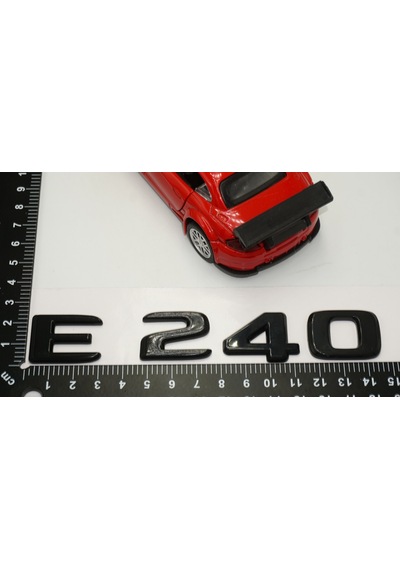 E 240 Bagaj Parlak Siyah ABS 3M 3D Yazı Logo